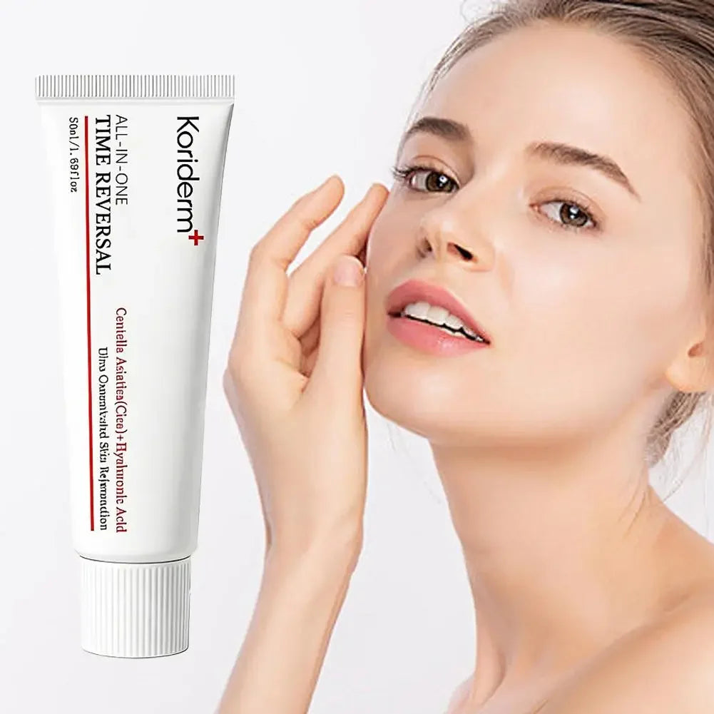 Korean Centella Asiatica Hyaluronic Acid Time Reverse Cream - Fast-Absorbing, Brightening, Ultra Oxidative Stress Reformation Peaceful Pleasures Health and Wellness