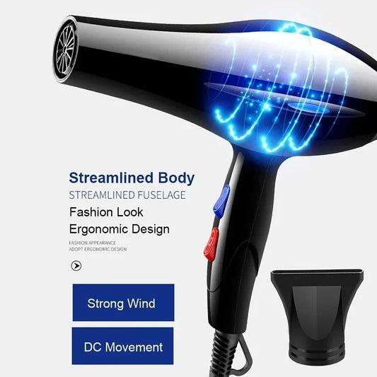 Hair Dryer 2200W Professional Powerful Hair Dryer Fast Heating Hots And Cold Adjustment Ionic Air Blow Dryer with Air Collecting Peaceful Pleasures Health and Wellness