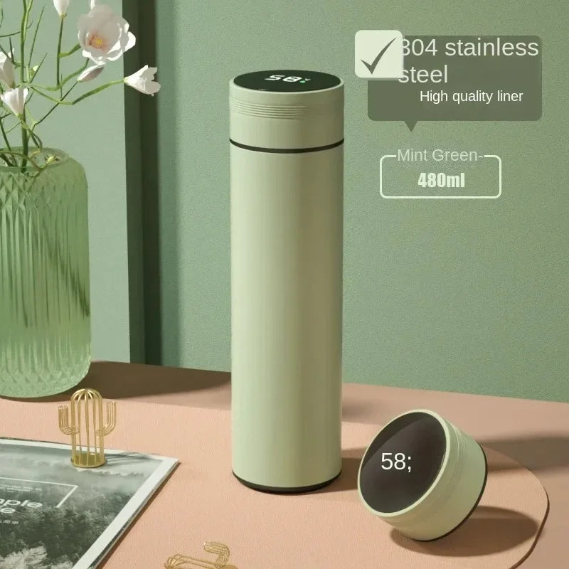500ml 316 Steel Smart Thermos Cup | Temp Display & Separator