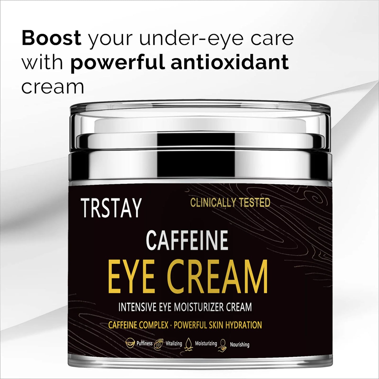 Caffeine Eye Cream For Anti Aging, Dark Circles, Bags, Puffiness. Great Under Eye Skin + Face Tightening, Eye Lift Treatment For Peaceful Pleasures Health and Wellness