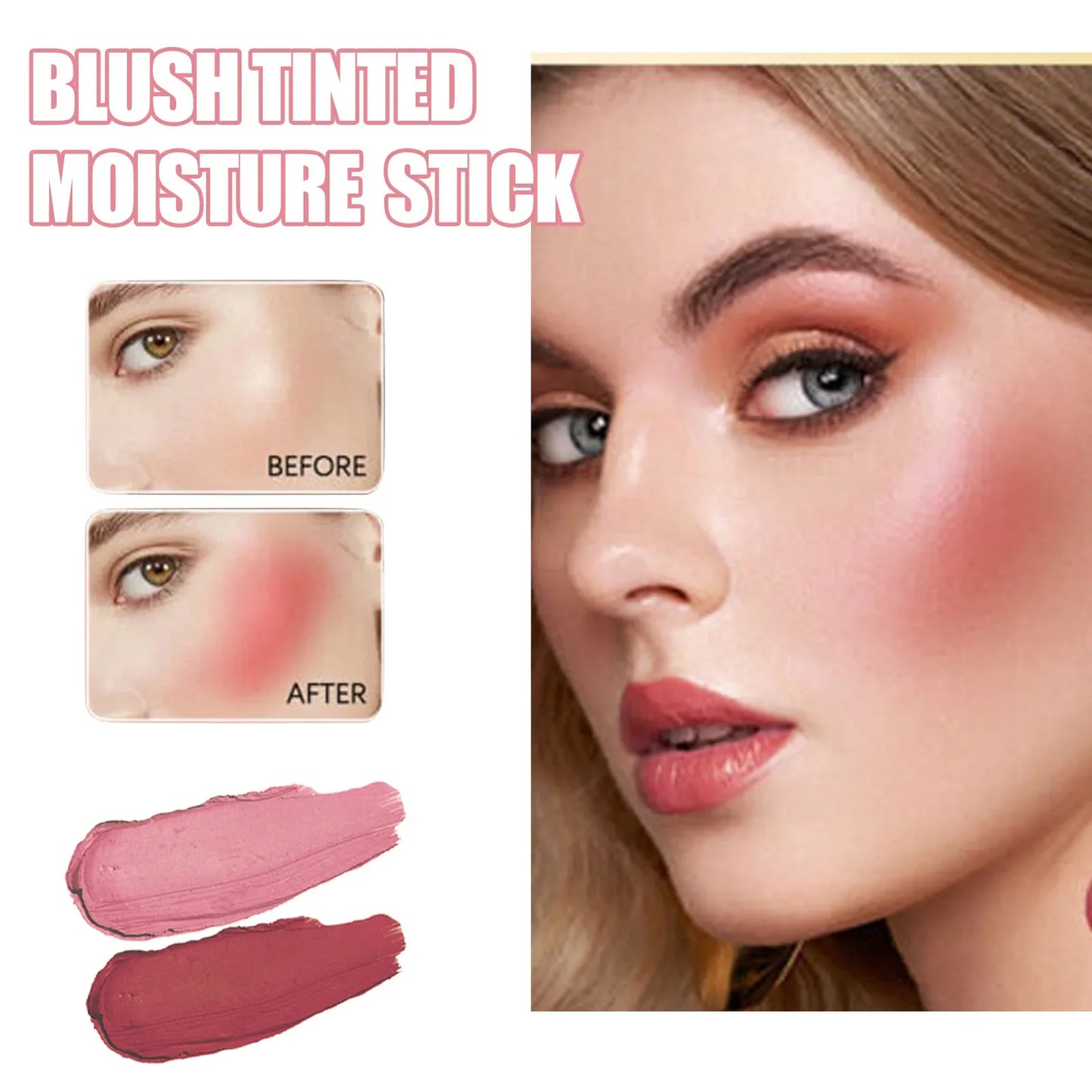 EELHOE Cream Blush Stick – Cheek Tint, Contour & Eye Shadow
