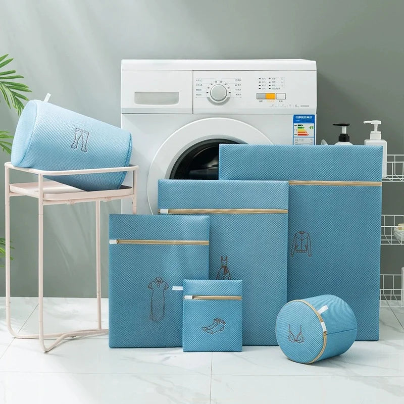 6-Piece Mesh Laundry Bags Set – Zippered & Breathable