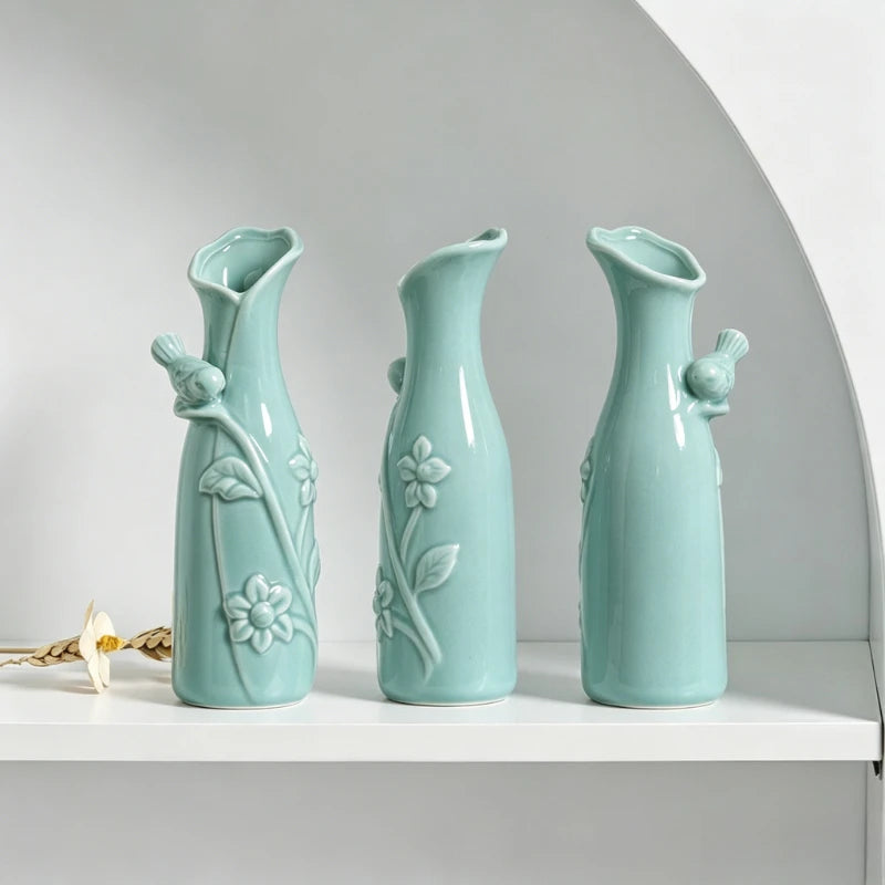 1pc Modern ceramic vase flower arrangement starry sky green ivy and other living room home decorations Peaceful Pleasures Health and Wellness