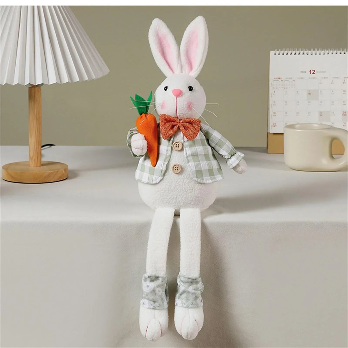 Easter Bunny Plush Figurine – Spring Home & Garden Decor