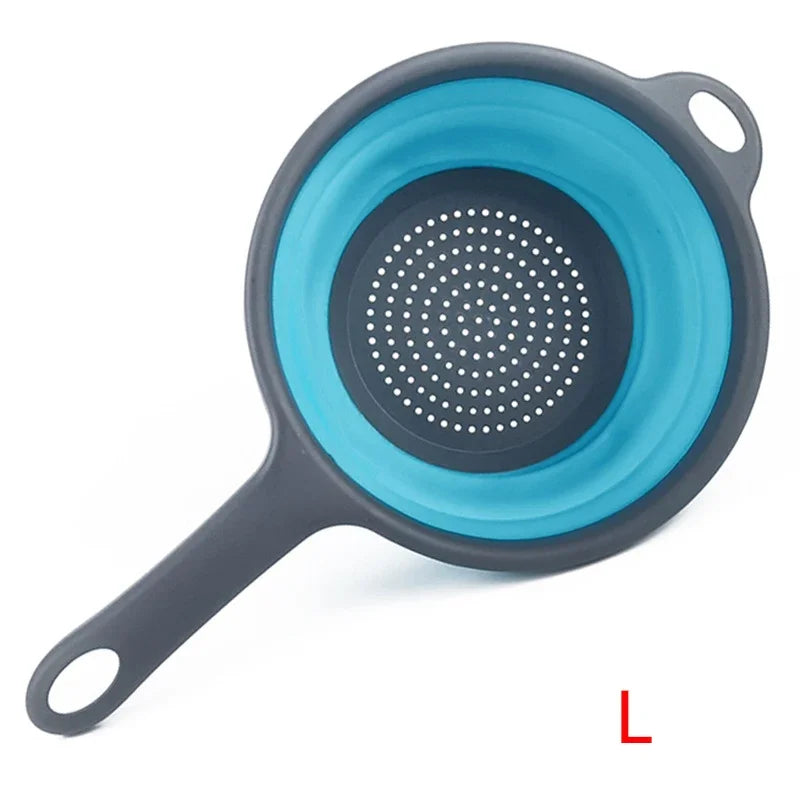 LMETJMA Silicone Collapsible Colander – Folding Kitchen Strainer