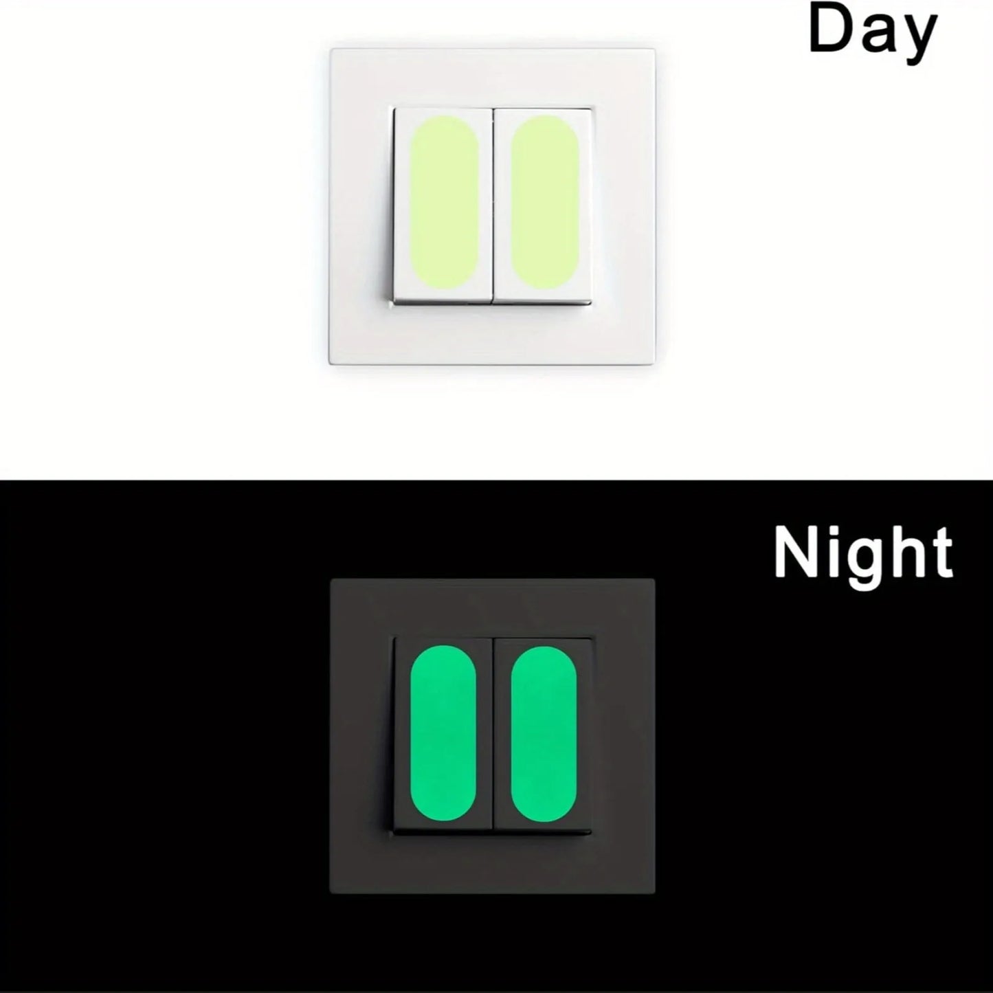 10 Luminous Stickers Reusable Suitable Switches Exit Signs Walls