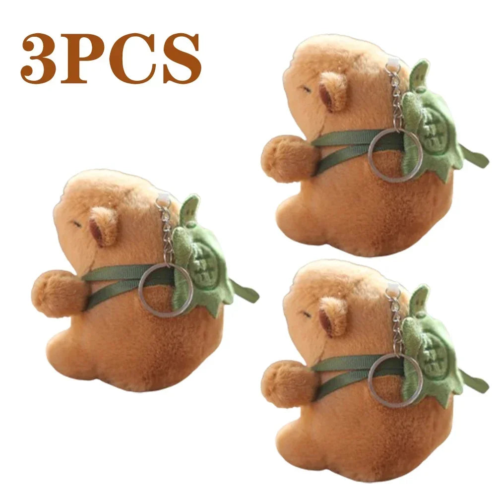 Cartoon Capybara Plush Keychain, Bag & Desk Pendant Ornament