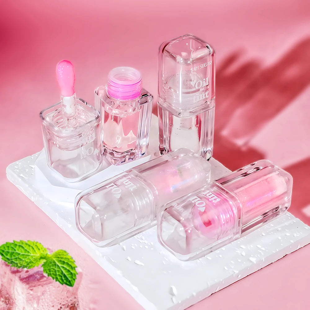 4 Color Clear Warm Change Pearl Lip Oil Moisturizing Nourishing Lip Gloss Lighten Lip Lines Lip Plumping Honey Peaceful Pleasures Health and Wellness