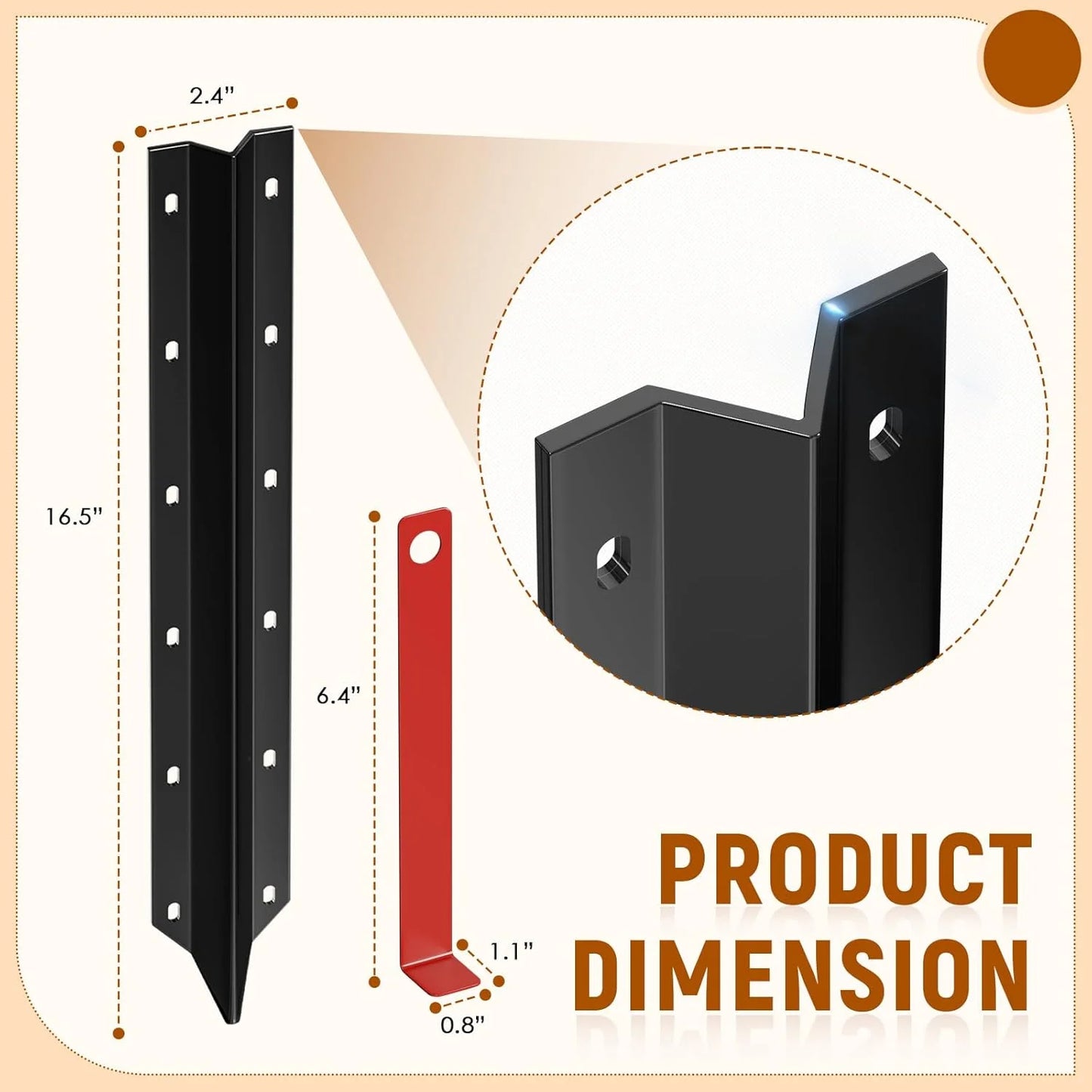Fence Post Repair Support Stakes Installation Tools Wood Reinforcement