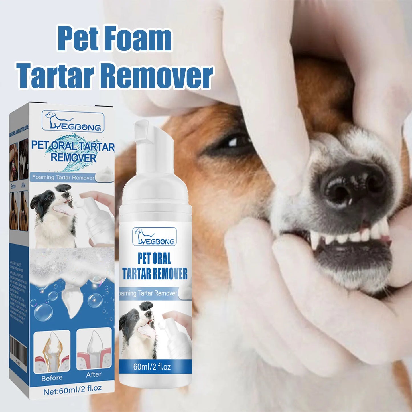 YEGBONG Pet Oral Foam Spray – Tartar Remover & Fresh Breath
