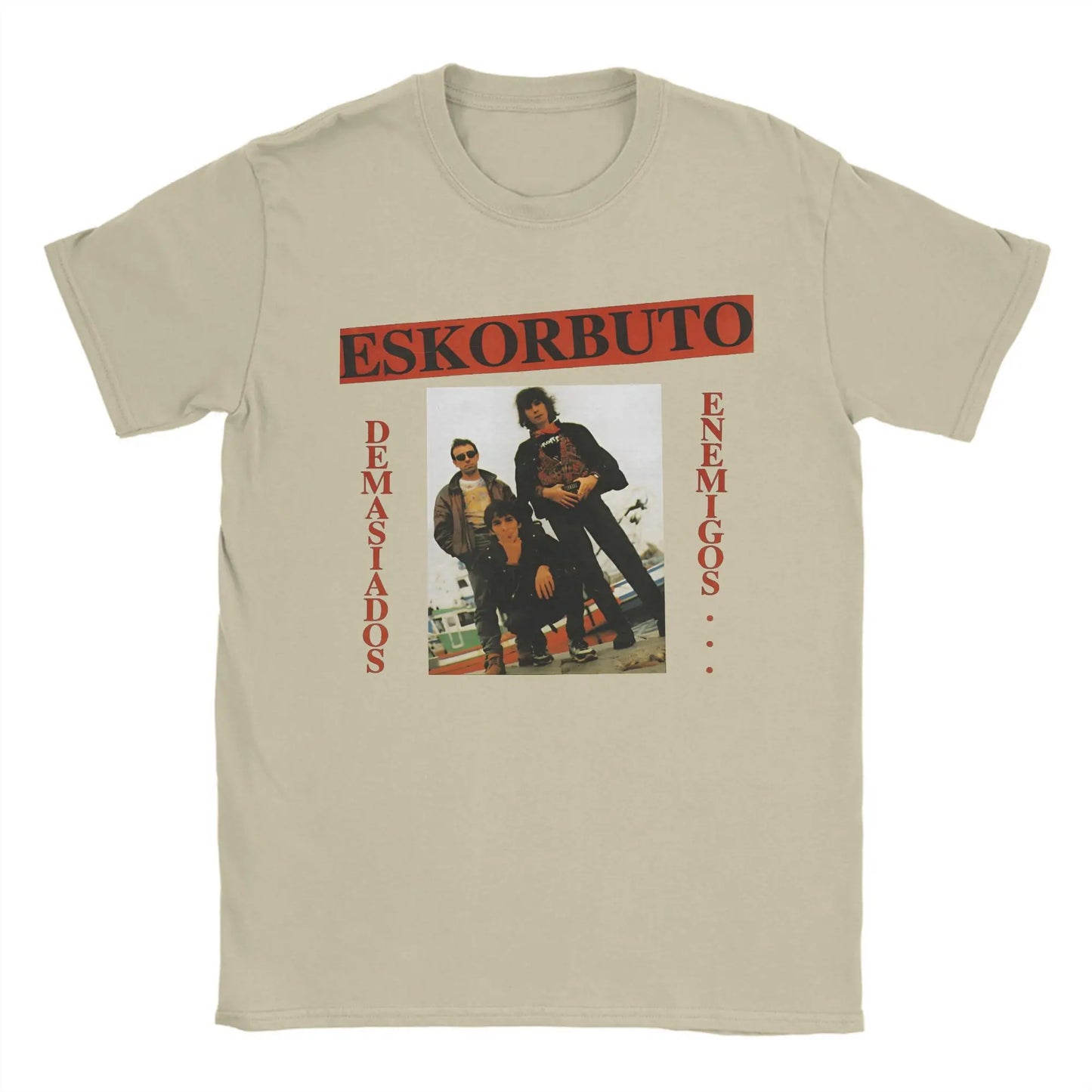 Eskorbuto T-Shirt for Men Band Fashion Pure Cotton Tee Shirt Crew Neck Short Sleeve T Shirt Graphic Printed Clothing Peaceful Pleasures Health and Wellness