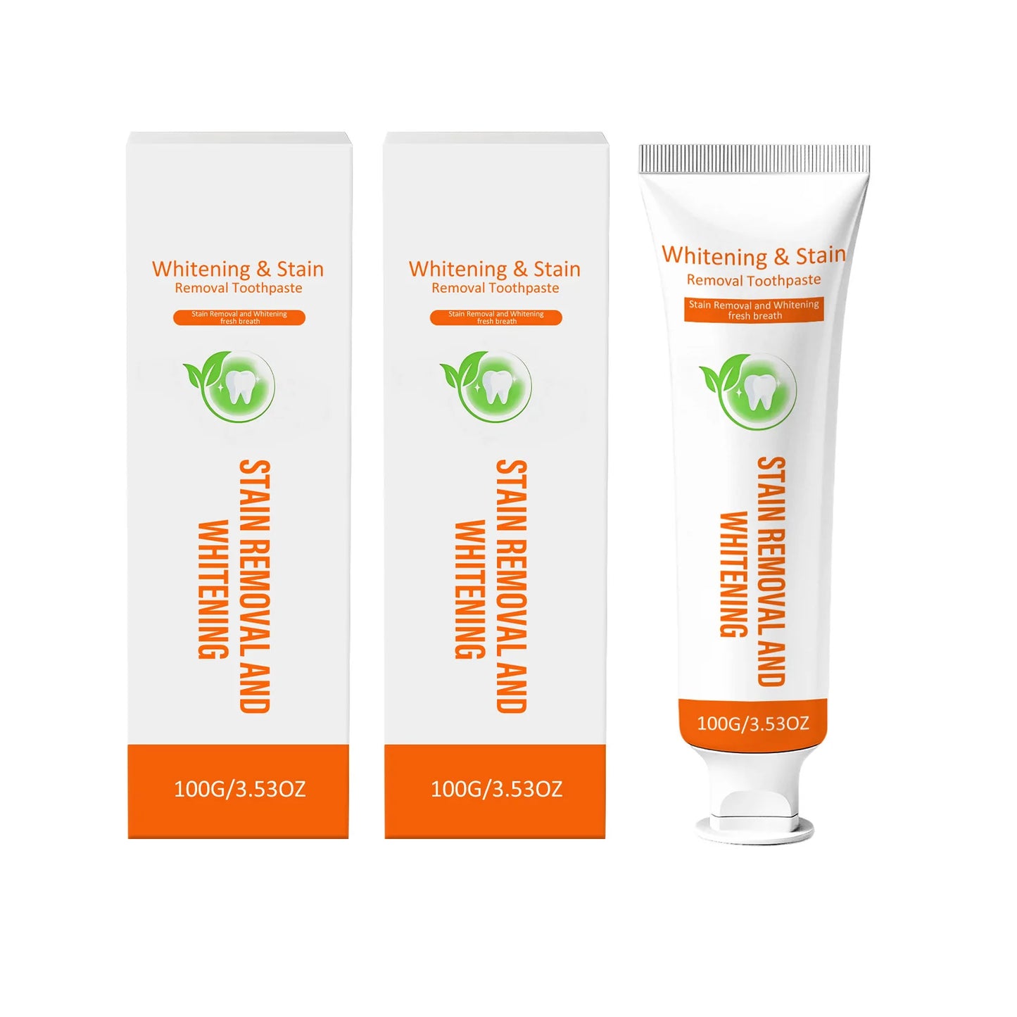 Whitening Stain Removal Toothpaste Remove Dental Plaque Freshing Eliminate Bad Breath Fragrance Gentle Cleaning Care Toothpaste Peaceful Pleasures Health and Wellness 2 x 100g Boxed