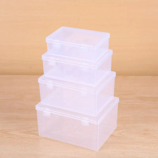 1PC Transparent PP Dual Fastened Transparent Display Box Jewelry Jewelry Container Jewelry Box Art DIY Parts Tool Storage Box Peaceful Pleasures Health and Wellness
