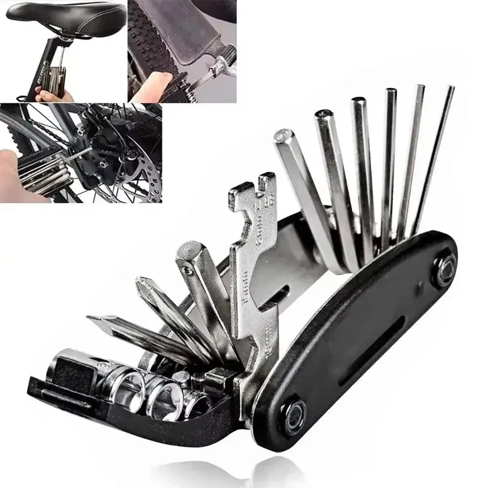 16-in-1 Bicycle Repair Tool Kit – Hex Wrench, Screwdriver & More