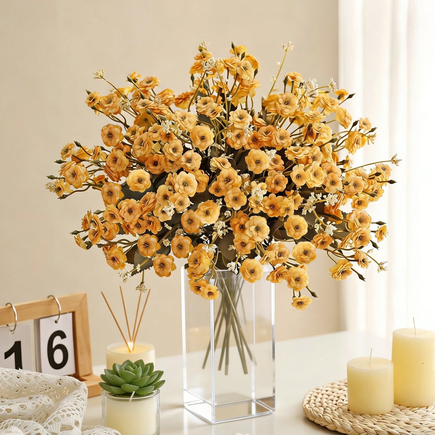 Silk Artificial Rose Bouquet for Wedding, Home & Garden Decor