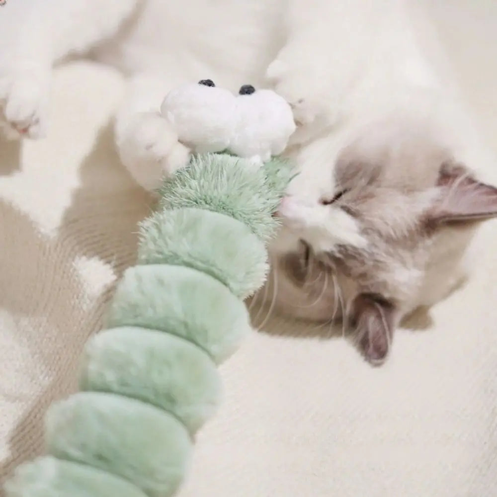 Caterpillar Catnip Kick Toy – Interactive Plush Chew Toy for Cats