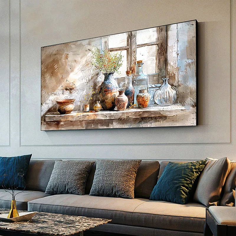 Vintage Wildflower Farmhouse Canvas Wall Art – Unframed Print Canvas Wall Art Peaceful Pleasures Health and Wellness