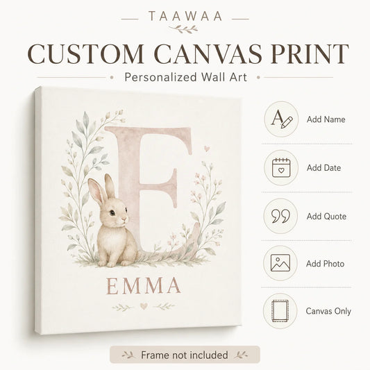 Custom Canvas Print Personalized Wall Art Name Photo Poster Nursery Kids Room Decor Baby Gift Peaceful Pleasures Health and Wellness 1 40x50cm No Frame China Mainland