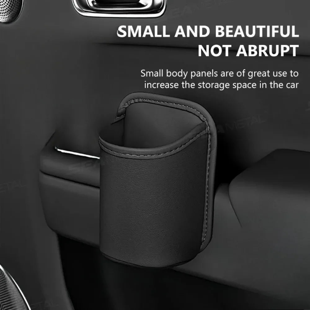 Leather Car Door Cup Holder & Back Seat Organizer