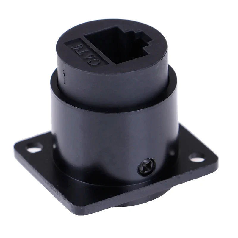 D-Type RJ45 Female Socket Cat6 Panel Mount Ethernet Adapter