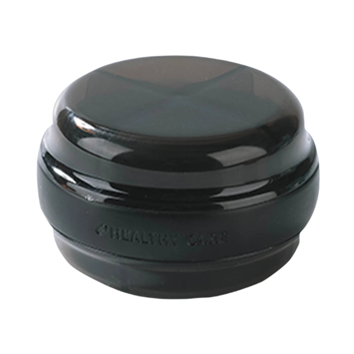 Double compartment pill box Mini portable sealed pill box Dustproof and moisture-proof large-capacity pill carry-on storage box Peaceful Pleasures Health and Wellness black CN