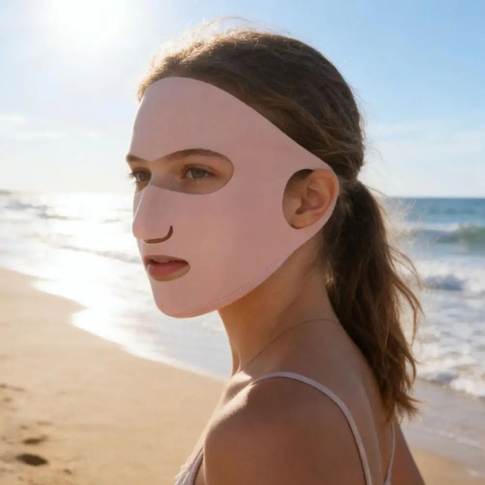 Women's Full Face Sunscreen Mask for Summer UV Protection Peaceful Pleasures Health and Wellness
