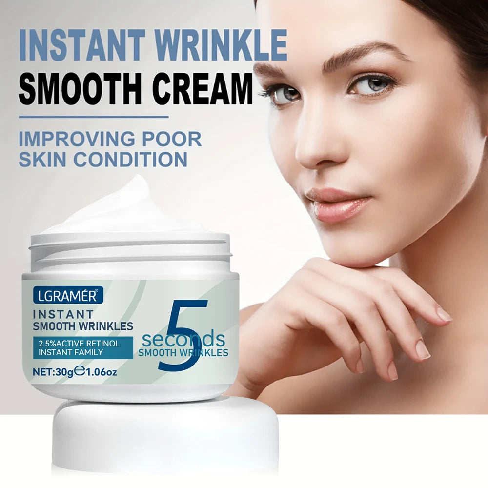 5 Seconds Retinol Smooth Wrinkles Cream Nourishing Moisturizer Fade Spot Firming Face Fine Skin Care Lifting Cream Care Products Peaceful Pleasures Health and Wellness