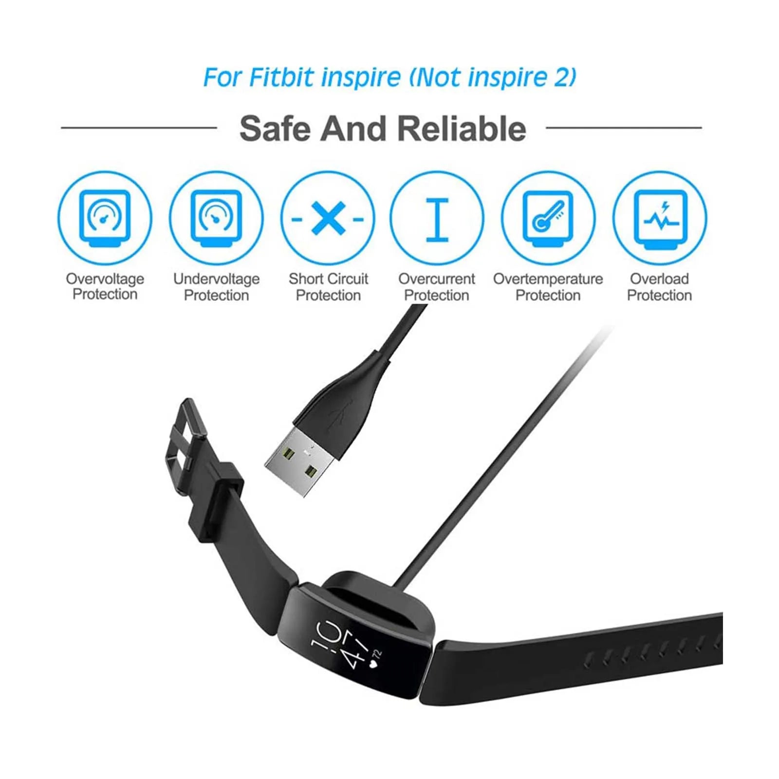 USB Charger Cable for Fitbit Inspire HR, Inspire & Ace 2 Peaceful Pleasures Health and Wellness