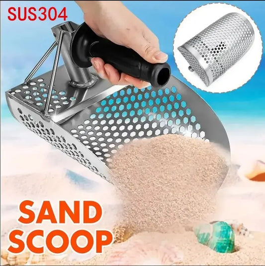 Beach Sand Scoop Shovel Metal Detector Sand Scoops Treasure Detecting Metal Detector Hunting Stainless Steel Tool Hex Peaceful Pleasures Health and Wellness