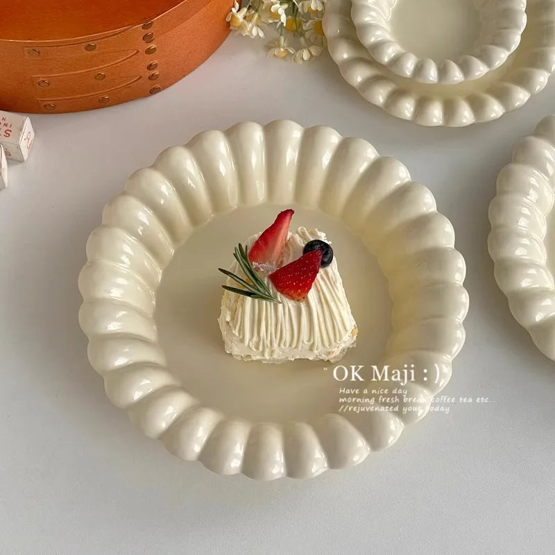 Ceramic Dinner Plates – Round Porcelain Dessert & Pasta Plate Ceramic Dinner Plate Peaceful Pleasures Health and Wellness
