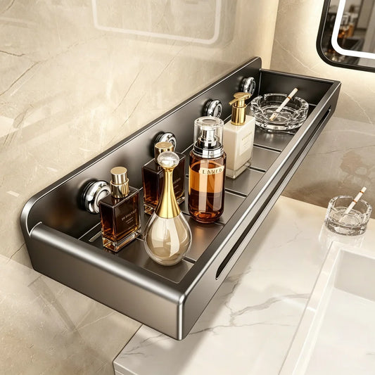 No-Drill Suction Cup Bathroom Shelf & Shampoo Holder Rack Bathroom Storage Rack Peaceful Pleasures Health and Wellness