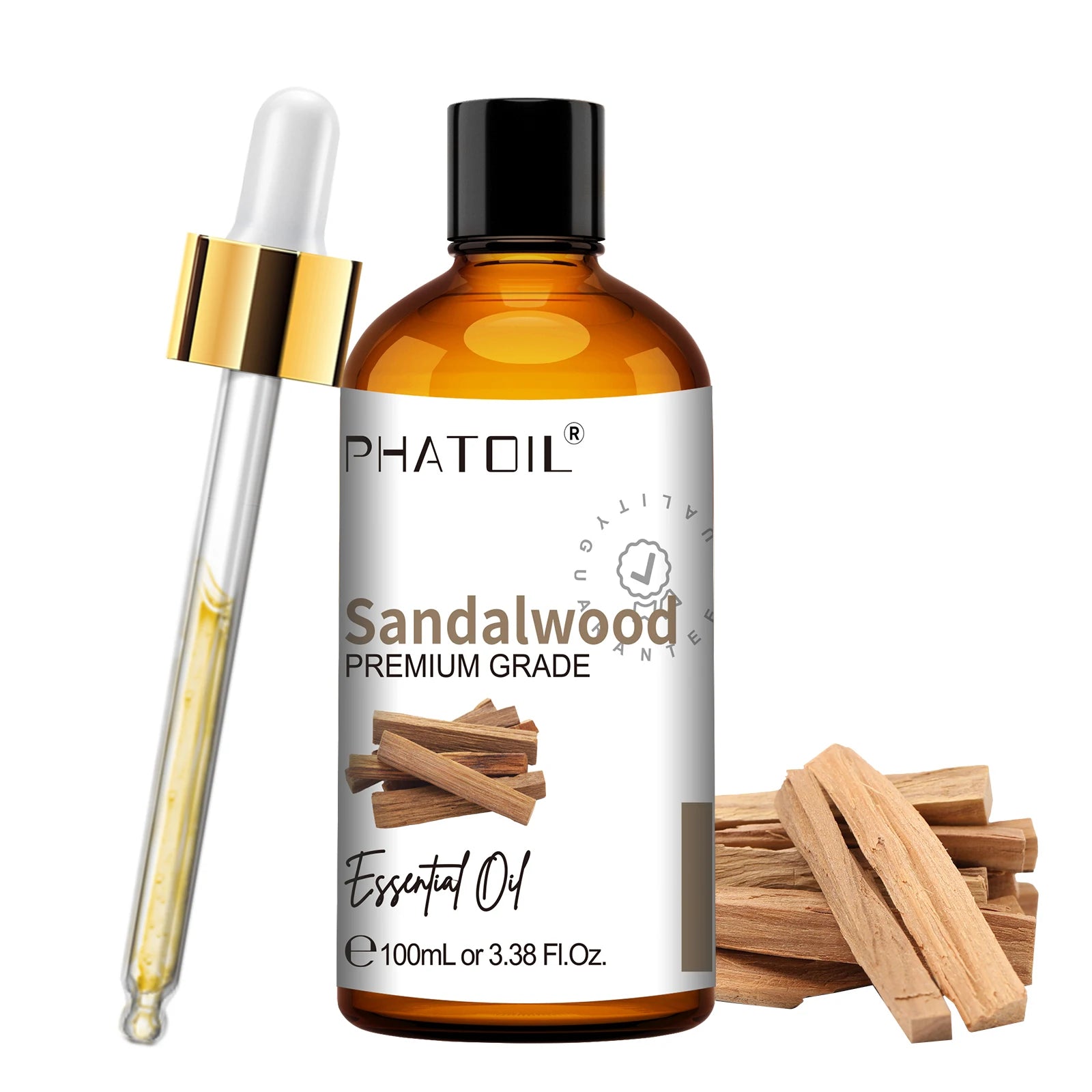 PHATOIL 100ml Pure Essential Oil For Diffuser,Candle Making-Lavender Sandalwood Eucalyptus Peppermint Cinnamon Vanilla Oils Peaceful Pleasures Health and Wellness