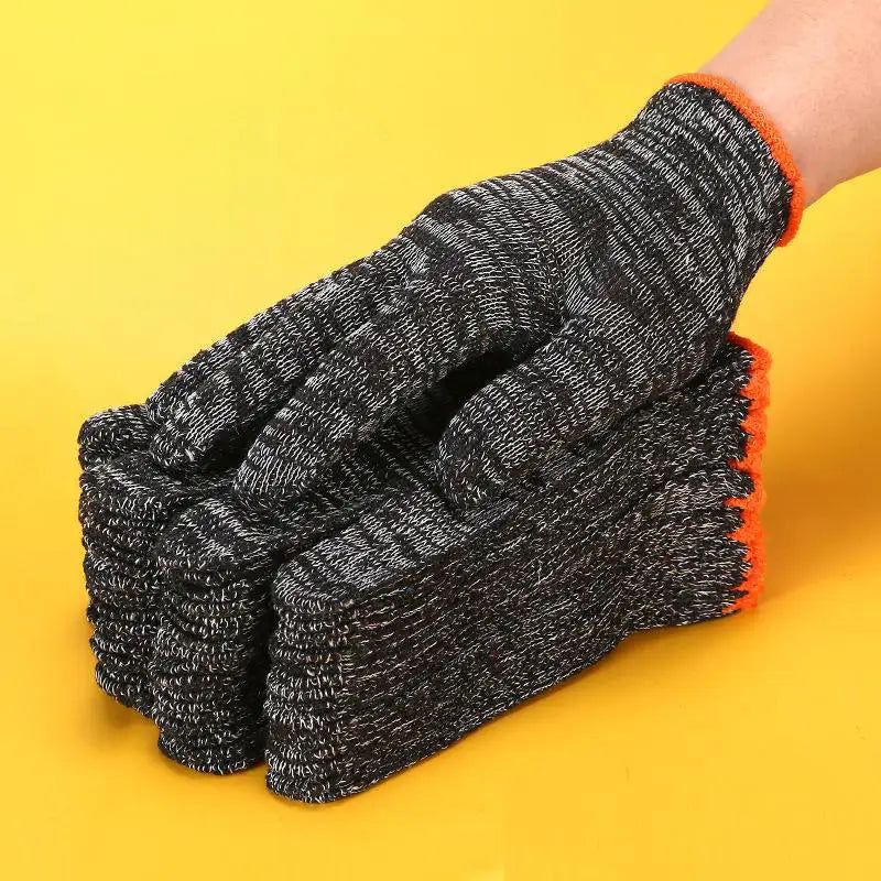 12-Pairs Heavy Duty Nylon Work Gloves Abrasion Resistant Safety Work Gloves for Construction Gardening Warehouse Industrial Use Peaceful Pleasures Health and Wellness
