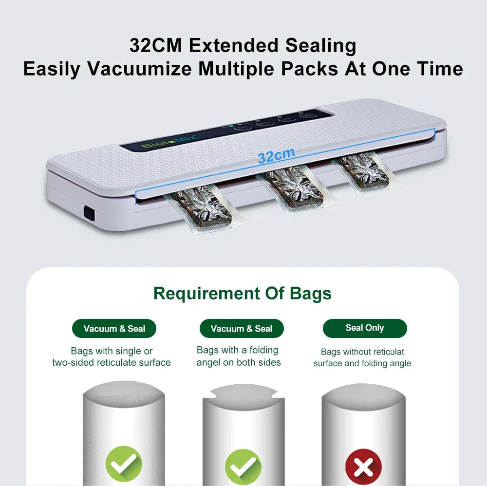 BioloMix W230 Automatic Vacuum Sealer | Wet & Dry Food Saver Peaceful Pleasures Health and Wellness