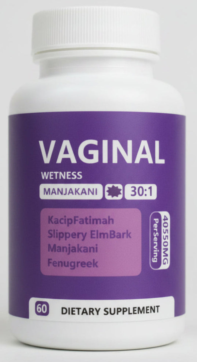 Vaginal Wetness Support with Manjakani Extract Capsules Dietary Supplement Peaceful Pleasures Health and Wellness