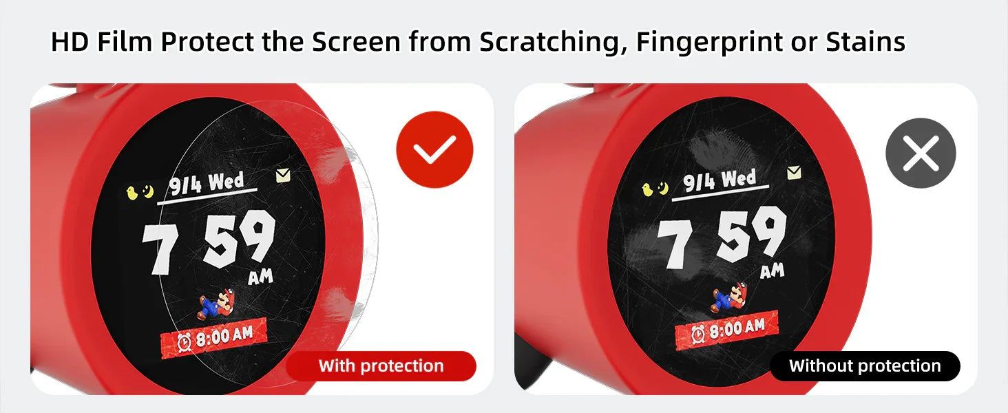 Liquid Silicone Case and 2 Pack HD Films for Nintendo Alarmo Peaceful Pleasures Health and Wellness