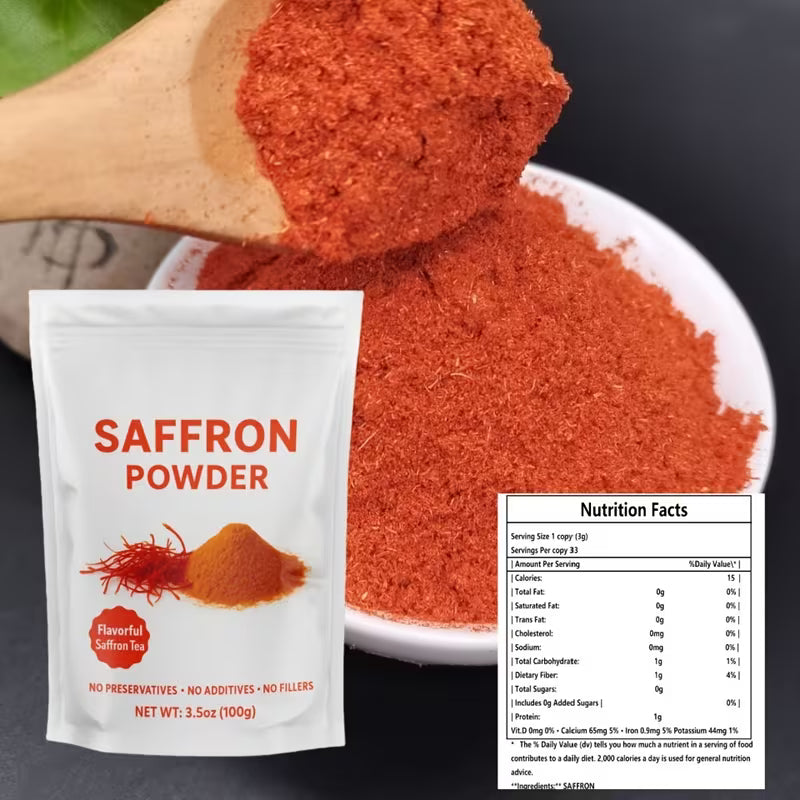 Saffron Powder 100G (3.53oz) – Premium Natural Spice Peaceful Pleasures