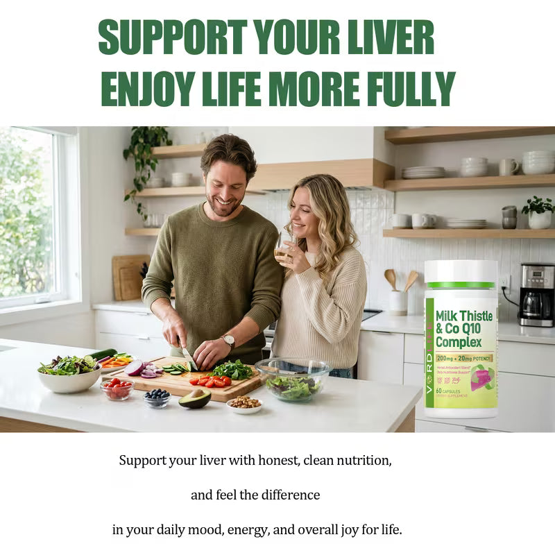 VORDLIFE Milk Thistle & CoQ10 Liver Support – 60 Capsules Peaceful Pleasures