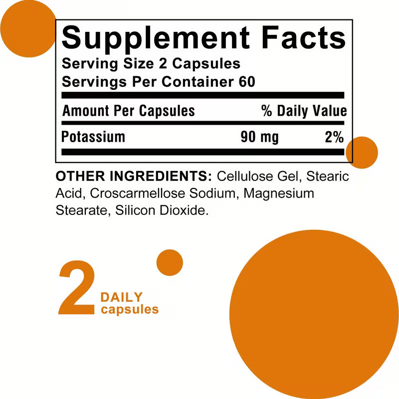 Potassium Gluconate - Heart, Nerve & Muscle Health Support | 120ct Peaceful Pleasures