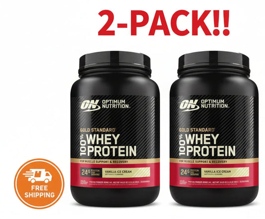 Optimum Nutrition Gold Standard 100% Whey Protein Powder, Vanilla Ice Cream, 1.5 lb (2-Pack), 44 Total Servings Peaceful Pleasures Health and Wellness
