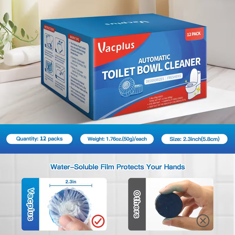 Automatic Toilet Bowl Cleaner Tablets (100 ct) – Low Odor, Long-Lasting Peaceful Pleasures