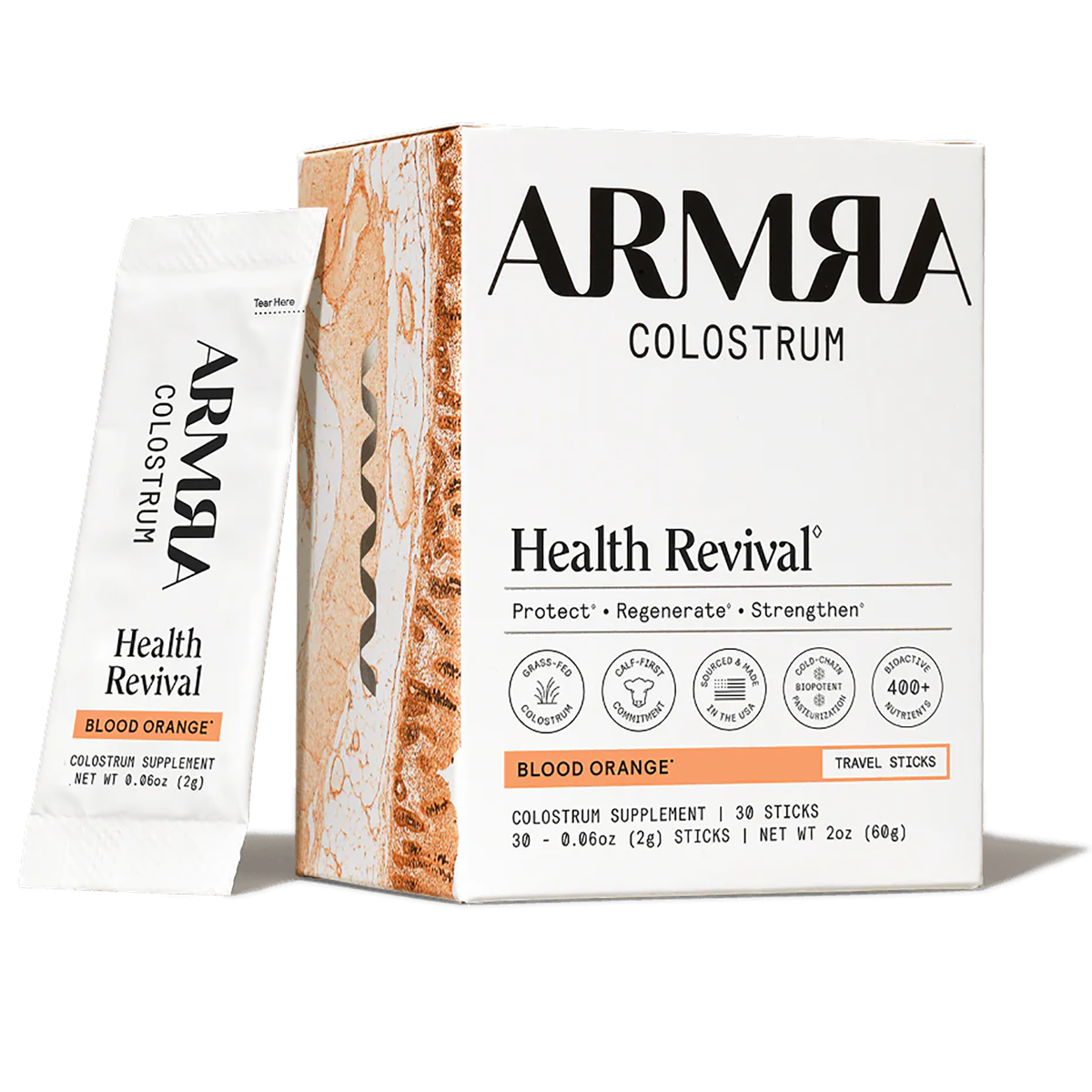 ARMRA Colostrum 30 Packets Blood Orange FREE SHIPPING!