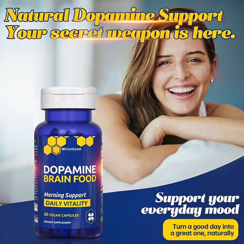 Dopamine Brain Food Support Supplement – Morning & Daily Vitality Peaceful Pleasures