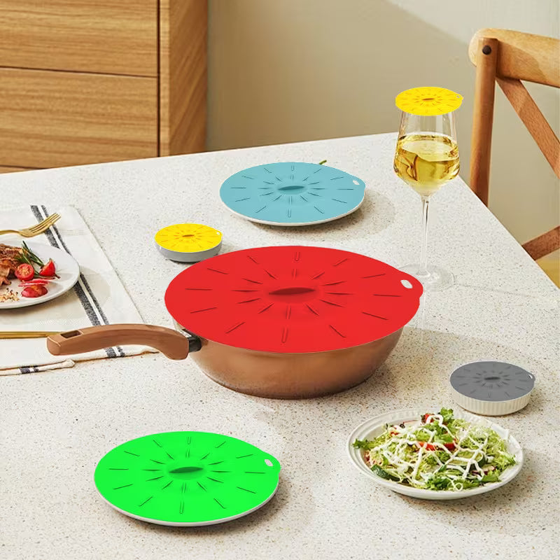 5pcs Silicone Bowl Cover Set – Heat-Resistant & Reusable Peaceful Pleasures