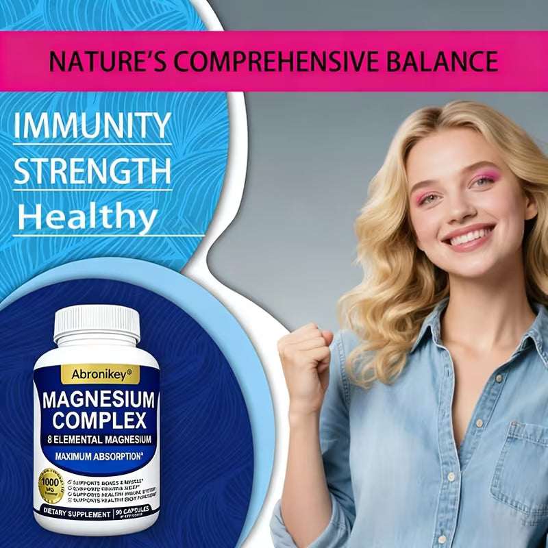 8 Elemental Magnesium Complex Supplement | 8 Forms | ABRONIKEY Peaceful Pleasures