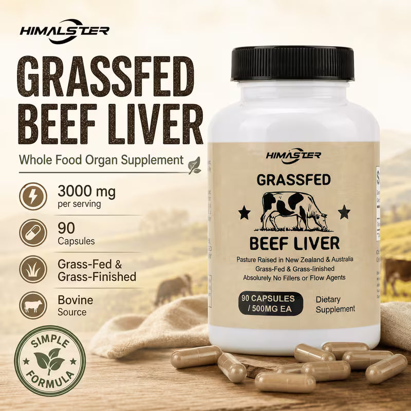 Himaster Grassfed Beef Liver Capsules for Health Support