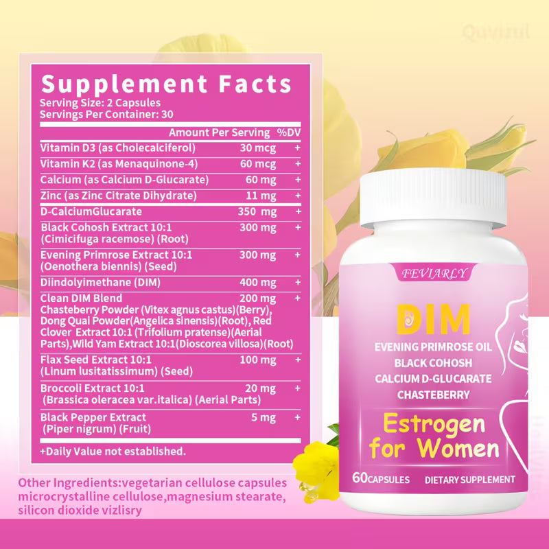 Menopause Relief Supplement – Natural Hormone Balance Formula | 2-Pack Peaceful Pleasures
