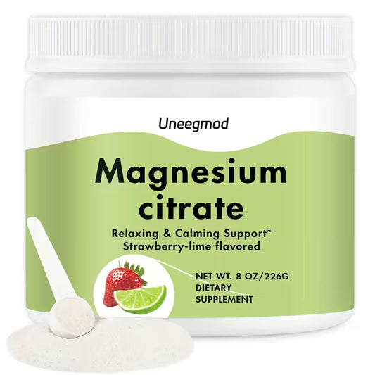 Uneegmod Magnesium Citrate Powder 450mg – 8oz Strawberry-Lime Peaceful Pleasures