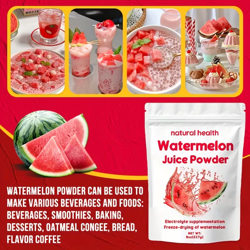 Natural Watermelon Juice Powder Freeze-Dried | Vitamin C | 8oz Peaceful Pleasures