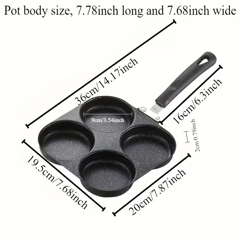 Four-in-One Cast Iron Egg Boiler & Non-Stick Frying Pan Peaceful Pleasures Health and Wellness